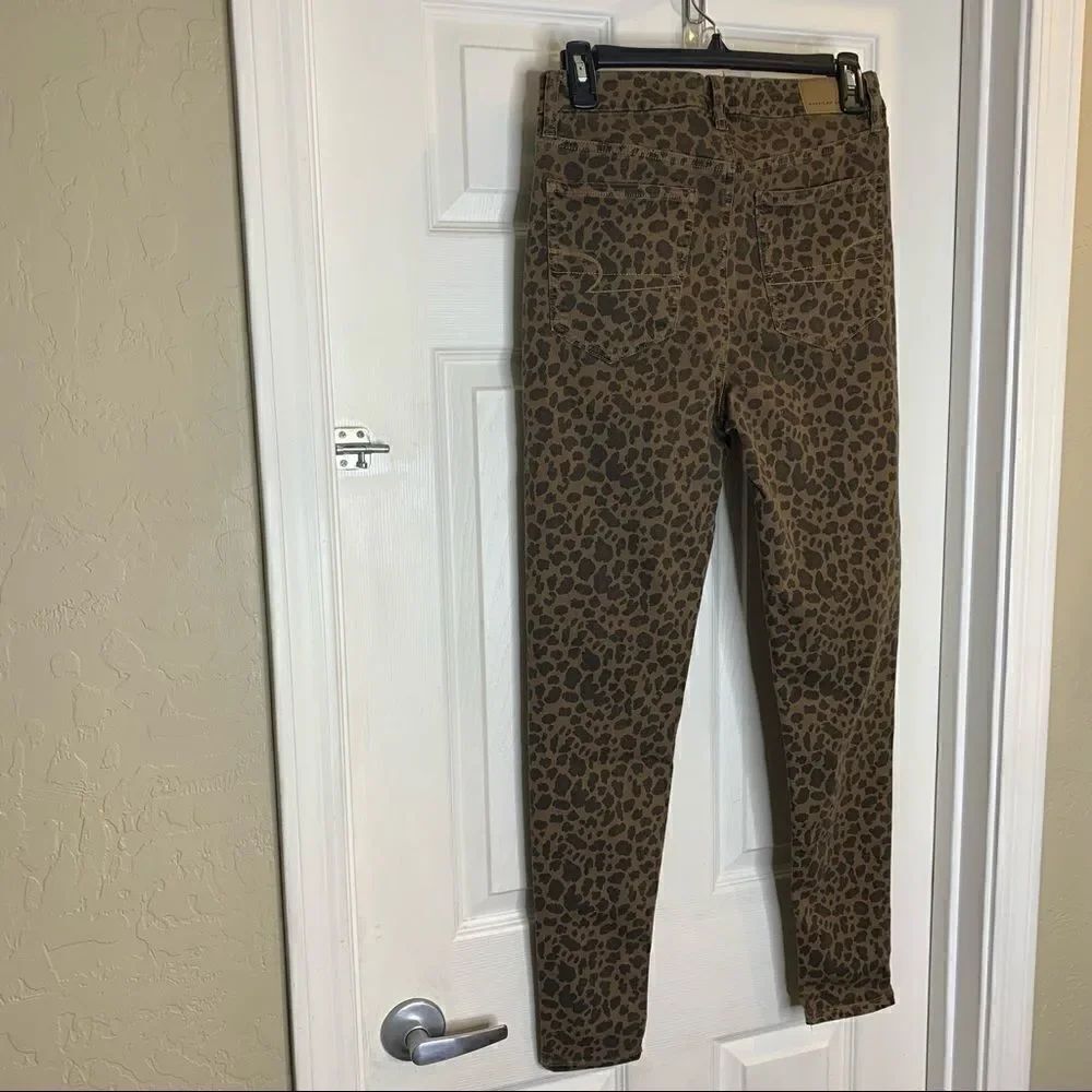 American Eagle Curvy Super Hi-Rise Jegging Leopard Print Size 6 - Picture 2 of 9